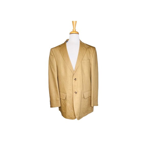 Tommy Hilfiger Other - Tommy Hilfiger Vintage Mens Tailored Linen Cotton Blazer Khaki Size 44R